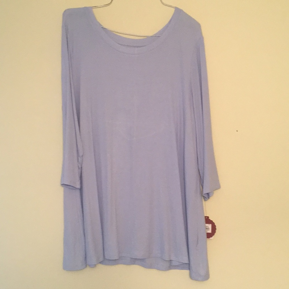 Comfy 3/4 light blue blouse